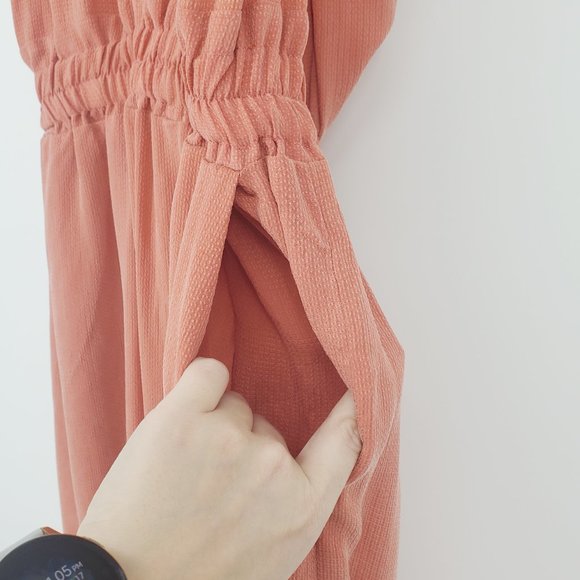 Diarrablu Sustainable UMY Convertible Jumpsuit Solid Salmon Pink Small - Picture 5 of 10